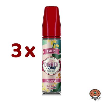 Dinner Lady PINK WAVE Longfill Aroma für E-Zigaretten - Fruits 3x 14ml