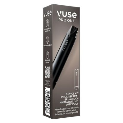 Vuse Pro One PEN Black Device Kit E-Zigarette, schwarz