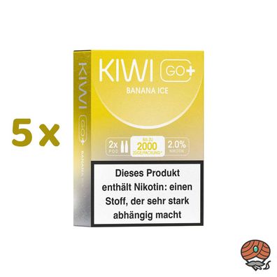 KIWI GO+ POD Banana Ice 20mg/ml Nikotin 5x2 Pods
