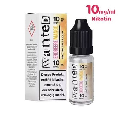 Wanted Overdosed Erdbeere MANGO * 10mg/ml* Nikotinsalz, Liquid 10ml