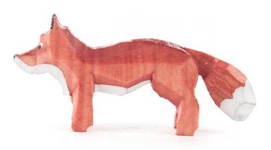 Reifentier Fuchs klein BxHxT 40x20x10mm NEU Holztier Reifenvieh Erzgebirge