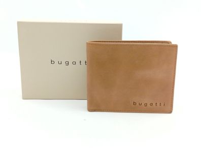 bugatti Scheintasche Herren Leder cognac-braun – elegante Geldbörse