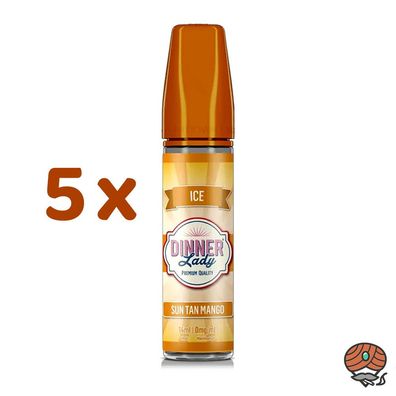Dinner Lady SUN TAN MANGO Longfill Aroma für E-Zigaretten - Ice 5x 14ml