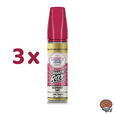 Dinner Lady Dessert Bar Raspberry TART Longfill Liquid Aroma 3x 14ml