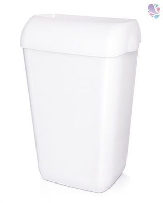 Abfallbehälter, Mülleimer, Blanc, ca. 25-Liter hängend, Wandmontage oder stehend, mit