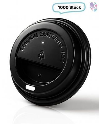 Deckel Weiß ODER Schwarz 1.000 Stk für Kaffeebecher für 0,30 l, 0,40 l, Durchmesser 9