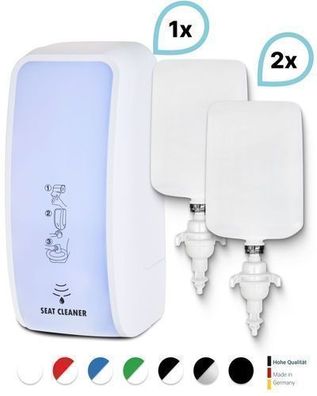 SET: SENSOR Spender für Toilettensitzreinigung Blanc Cosmos versch. Farben+2x 1-Liter