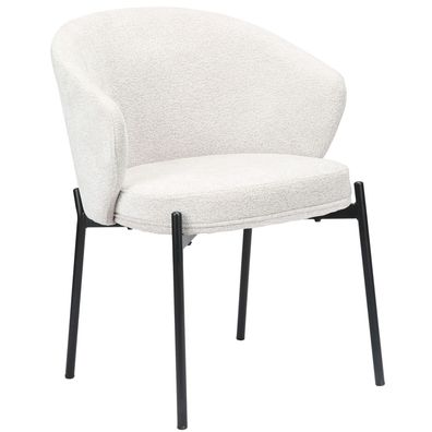 Selsey Atisly - Polsterstuhl mit Chenille, Hellgrau