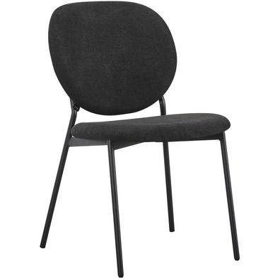 Selsey Broctalm - Polsterstuhl mit hydrophober Chenille, Schwarz