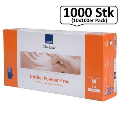 Nitril Handschuhe medzinisch, puderfrei, blau, 1.000 Stk., unsteril, mit Rollrand, ho