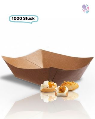 Snack-Schale Fingerfood klein 1000Stk, 400ml, 170x125x45mm, to go, take away, kompost