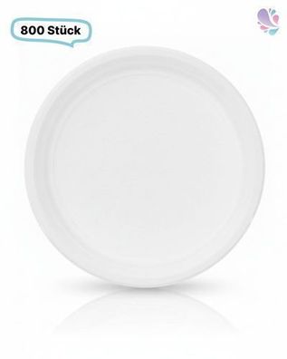 Menüteller, Mehrwegbesteck, 22 cm x 2,6 cm, 800 Stk, weiß, robust, Premium Qualität,