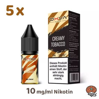 OXVA Overdosed CREAMY Tobacco 10mg/ml Nikotin, 50/50 Liquid 5x 10ml