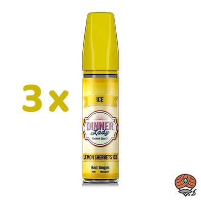Dinner Lady LEMON Sherbets Longfill Aroma für E-Zigaretten - Ice 3x 14ml