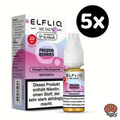 ELFLIQ by ELFBAR Frozen Berries * 20mg/ml* Nikotinsalz, 5x 10ml Liquid