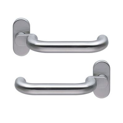 Normbau Feuerschutz Türdrückerlochteil EST. DLFS1141.9/77 RE Edelstahl matt