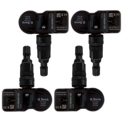4x Autec RDKS Sensoren schwarz plug&play für Audi A4 A5 A6 A7 A8 e-tron Q5 Q7 Q8
