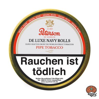 Peterson De Luxe Navy Rolls Pfeifentabak 50g Dose