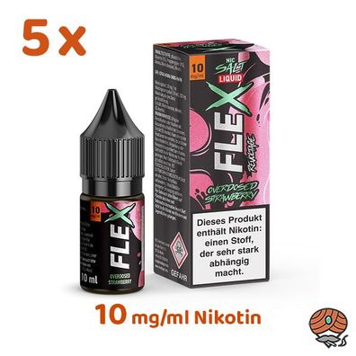 FLEX Overdosed by Revoltage Strawberry 10mg/ml Nikotin, 50/50 Liquid 5x 10ml