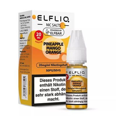 ELFLIQ by ELFBAR Pineapple Mango Orange * 20mg/ml* Nikotinsalz, Liquid 10ml