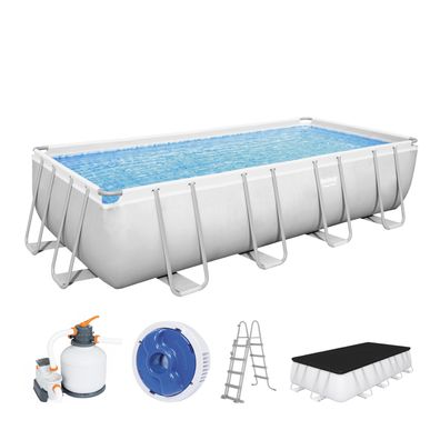 Power Steel™ Frame Pool Komplett-Set mit Sandfilteranlage 549 x 274 x 122 cm,
