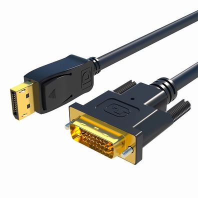 M43 DisplayPort auf DVI Kabel 1,8m 1080P DP zu DVI Konverter für PC Monitor Projektor