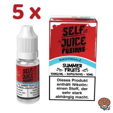 Self Juice SUMMER FRUITS 10mg/ml Nikotinsalz, 5x 10ml Liquid 50/50