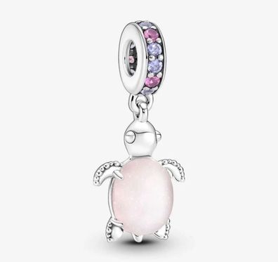 Pandora Charm Anhänger 925 Silber Rosa Murano Glas Meeresschildkröte 798939C02
