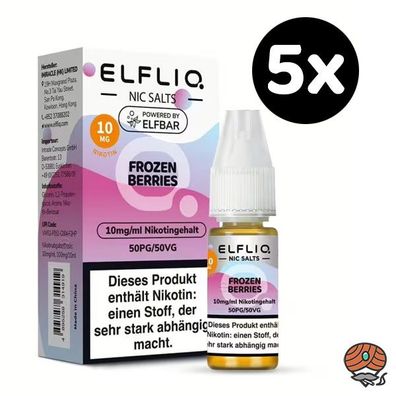 ELFLIQ by ELFBAR Frozen Berries * 10mg/ml* Nikotinsalz, 5x 10ml Liquid