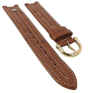 Maurice Lacroix Uhrenarmband | Straußenleder braun für Calypso / Scala