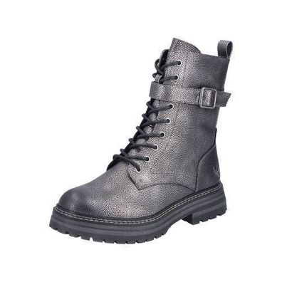 Rieker Biker Boots - Silber / Platin Kunstleder