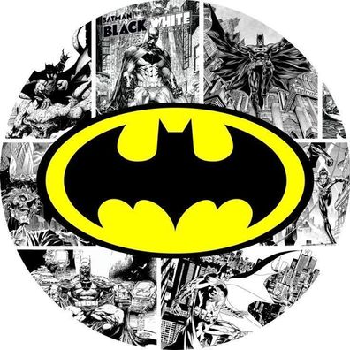 Tortenaufleger Batman Essbar Zuckermasse Tortenbild Deko + 4 Muffin