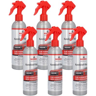 Nigrin Performance Kunststoff-Reiniger 6x je 300ml Spray Reinigung Tiefen-Pflege