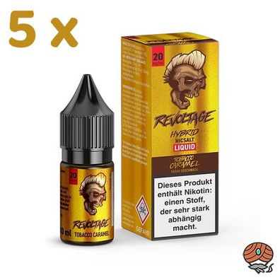 Revoltage Tobacco Caramel 20mg/ml Nikotin, 50/50 Liquid 5x 10ml