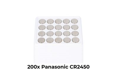 Panasonic CR2450 – 200x Lithium Knopfzellen 3 V, 620 mAh (IEC CR2450)