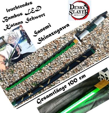NEU Sanemi Stormshadow LED Katana Lichtschwert 100cm für Cosplay Anime Manga Fan
