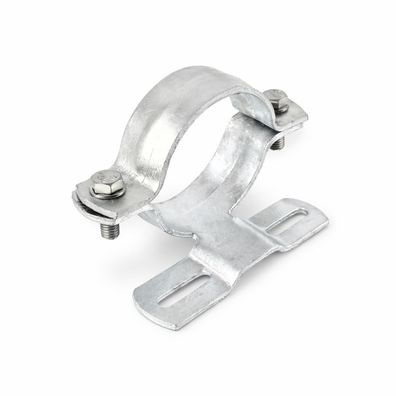 Mastschelle Schilderhalterung für Flach-Verkehrszeichen Lochmittenabstand 70mm / (Du