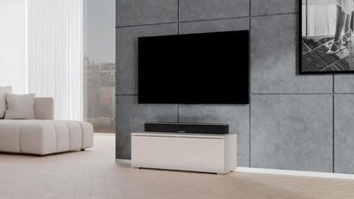 AX LIVING Modernes TV Board Loriano 100 cm Lowboard beige Kaschmir