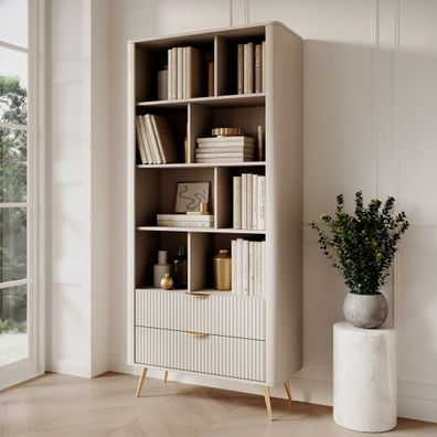 AX LIVING Vespasia offenes modernes Bücherregal B88,2 x H193,8 x T38cm