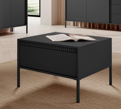 AX LIVING Moderner Couchtisch Schwarz Trentinis - Quadratisch, 68,1 cm