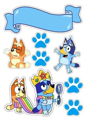 Blue A4 Essbar Tortenaufleger Torte Geburstag Zuckermasse + NAME b1