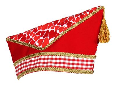 Elferratsmütze Schiffchen Narrenkappe rot/weiß Köln Kappe Karneval Fasching