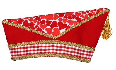 Elferratsmütze Schiffchen Narrenkappe rot/weiß Köln Kappe Karneval Fasching