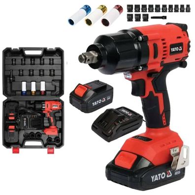 Avvitatore a impulsi a batteria 18V, 700Nm, 1/2" (2 batterie 3Ah)