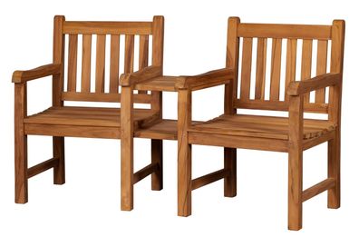 Teakholz Feierabendbank - bene living - Zweisitzer 160 cm