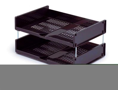 Durable Briefablageschale A4 quer sw QUADRO stapelbar