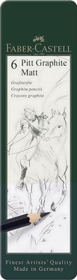 Faber Castell Bleistift Pitt Graphite Matt 6er