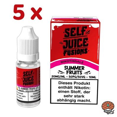 Self Juice SUMMER FRUITS 20mg/ml Nikotinsalz, 5x 10ml Liquid 50/50