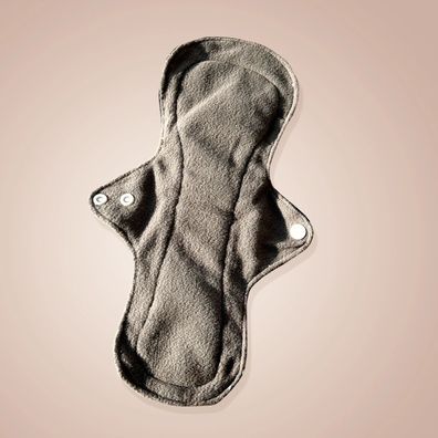 Weekiss Periods Pads Menstruationsbinden wiederverwendbar dunkelgrau