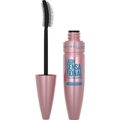 Maybelline Lash Sensational Waterproof Mascara, Schwarze Farbe, 9,5 ml